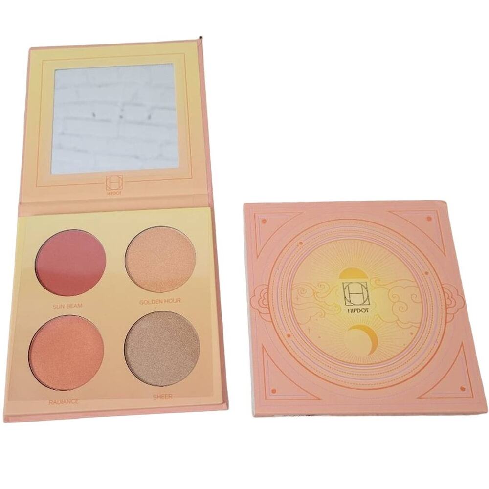 Hipdot Celestial Sunset Skin Face Palette Sun Beam Golden Hour Radiance‎ Sheer